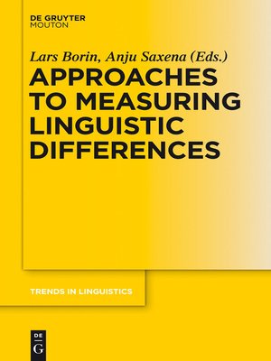 cover image of Approaches to Measuring Linguistic Differences